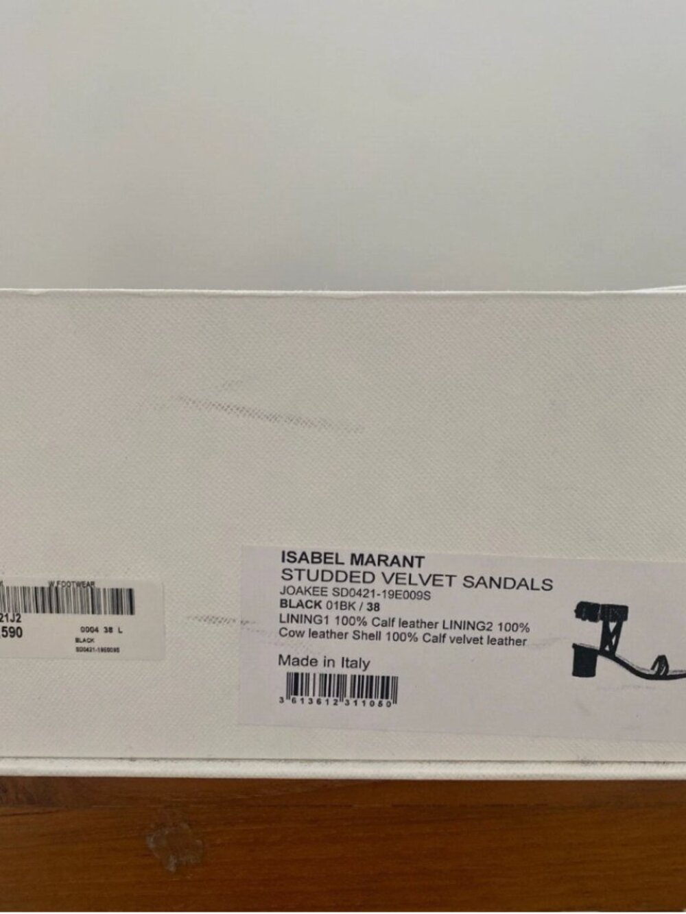 ISABEL MARANT - Black Studded Suede Sandals - Size EU38 - Picture 12 of 13